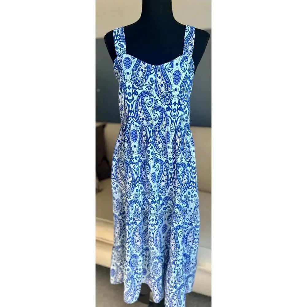 Simply Southern Blue Nautical Print Sundress - Size Small - Picture 2 of 7